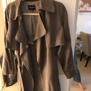 Club Monaco olive green trench coat